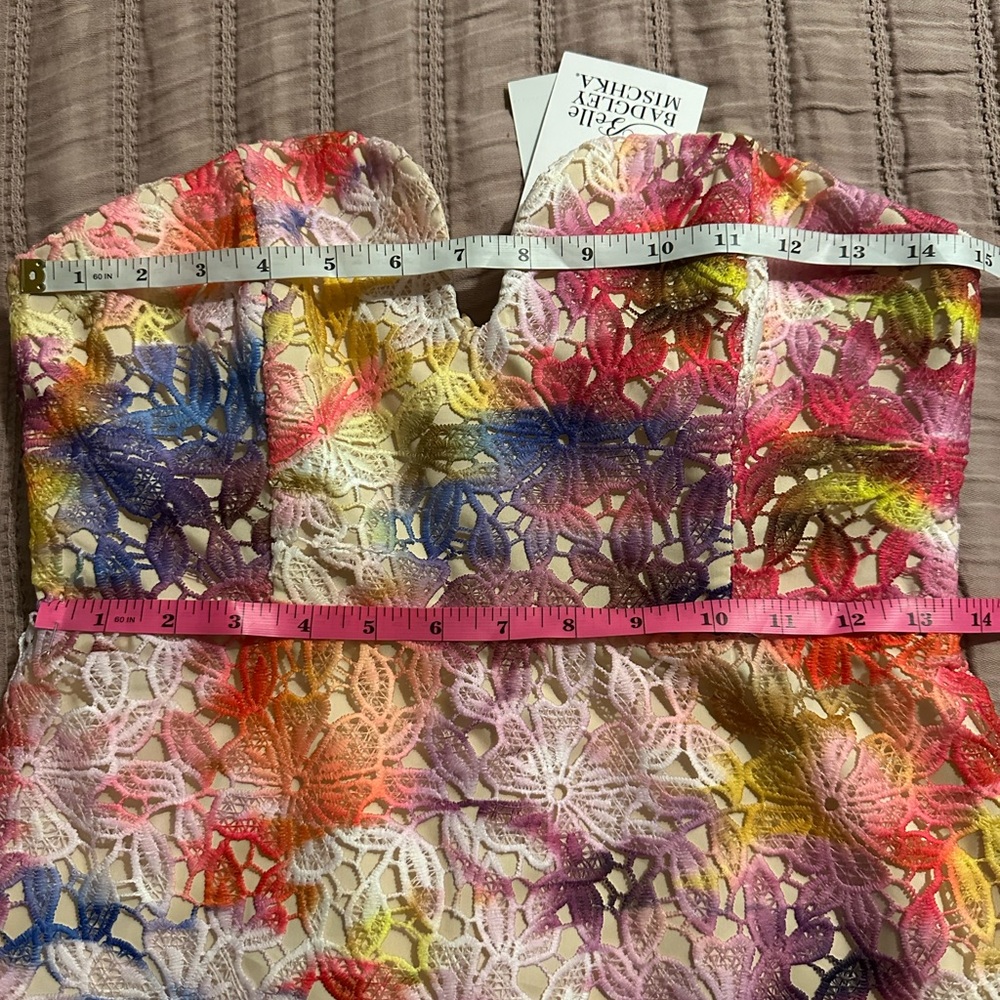 Badgley Mischka Belle by Badgley Mischka Stella Strapless Midi Dress NWT - Picture 8 of 16